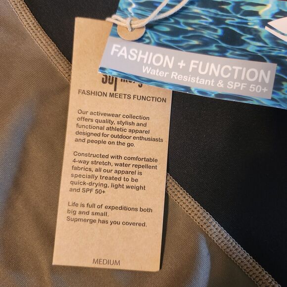 SUPmerge Activewear Shirt Women M NEW Pockets Water Resistant SPF 50 Stretch NWT - Picture 8 of 8